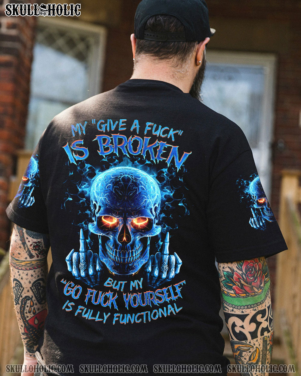 MY GIVE A F IS BROKEN MAD SKULL ALL OVER PRINT - TLNZ2909233