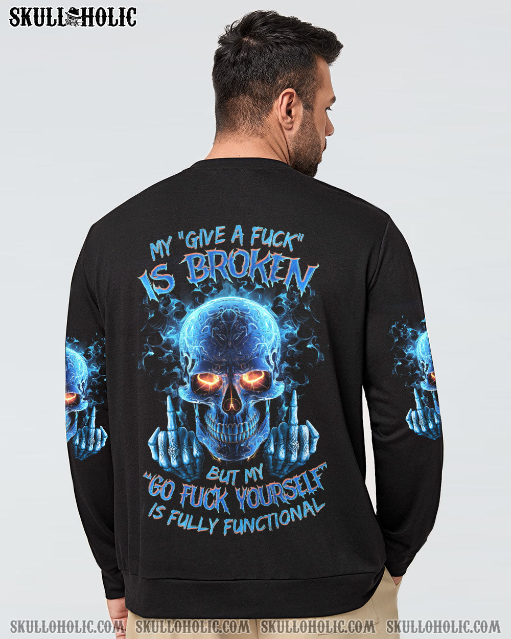 MY GIVE A F IS BROKEN MAD SKULL ALL OVER PRINT - TLNZ2909233