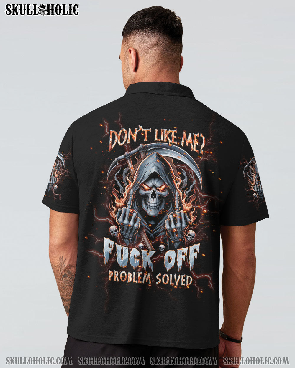DON'T LIKE ME FCK OFF PROBLEM SOLVED REAPER SKULL ALL OVER PRINT - TLPQ1704242