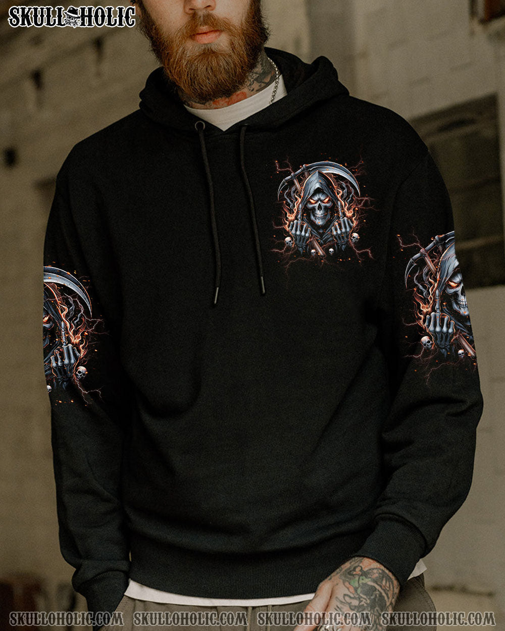 DON'T LIKE ME FCK OFF PROBLEM SOLVED REAPER SKULL ALL OVER PRINT - TLPQ1704242