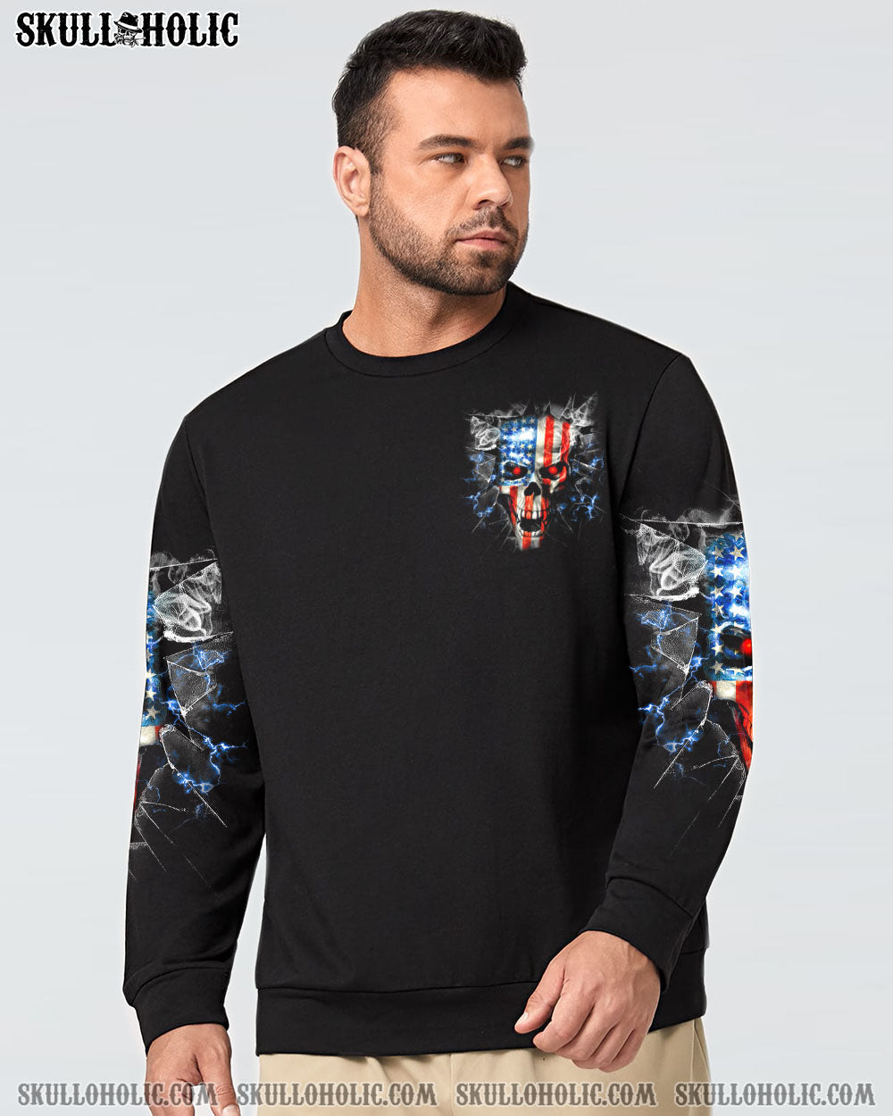 I'M NEVER ALONE SKULL FLAG ALL OVER PRINT - TLTM1006231