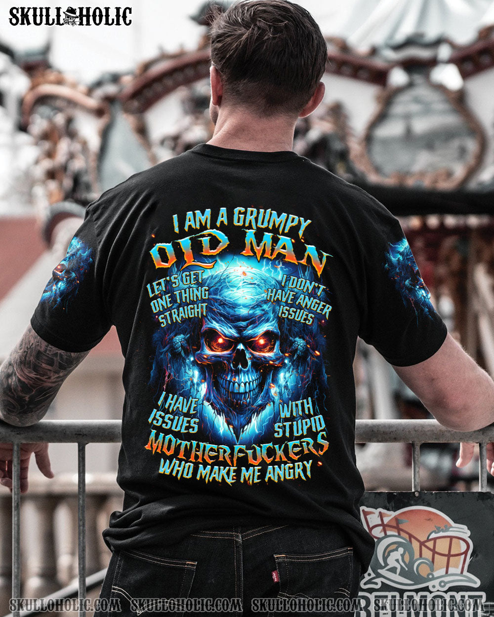 I AM A GRUMPY OLD MAN SKULL ALL OVER PRINT - TLTR0203246