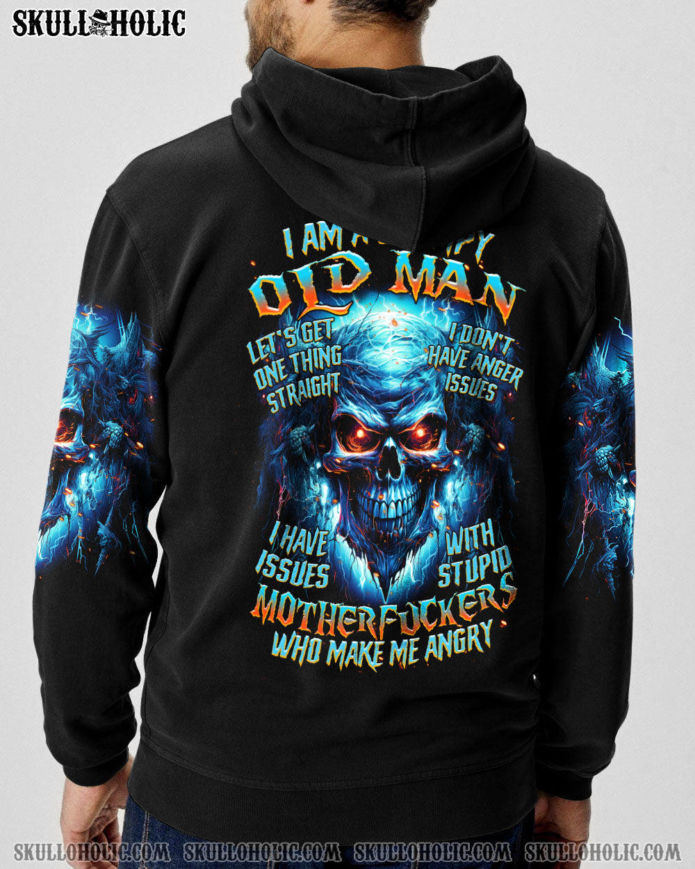 I AM A GRUMPY OLD MAN SKULL ALL OVER PRINT - TLTR0203246