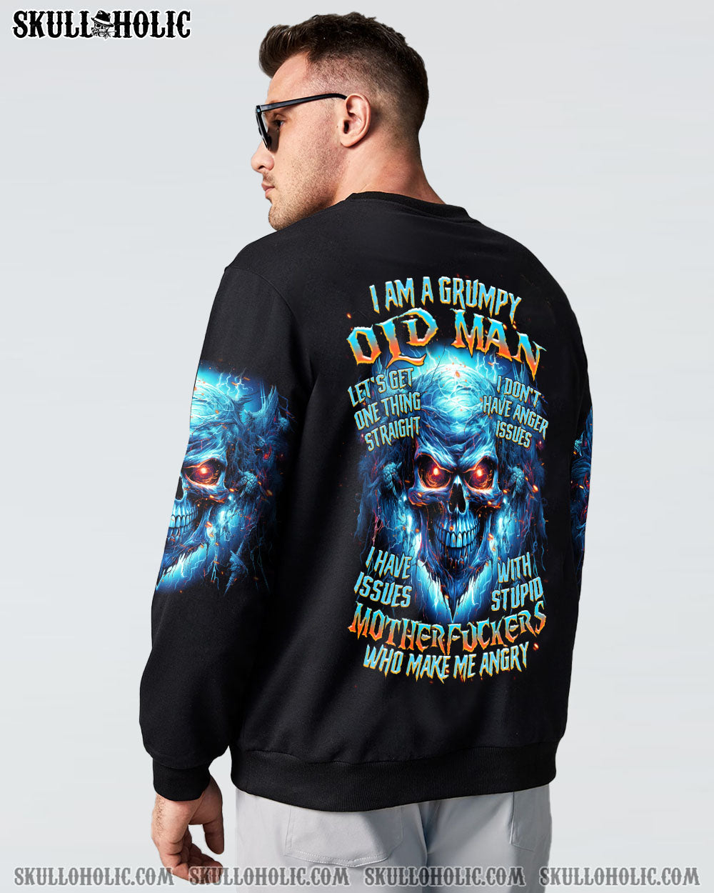 I AM A GRUMPY OLD MAN SKULL ALL OVER PRINT - TLTR0203246