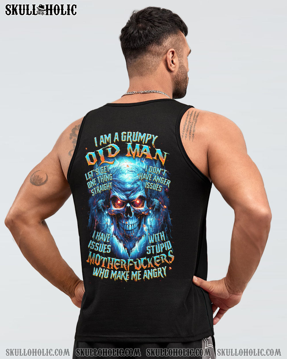 I AM A GRUMPY OLD MAN SKULL ALL OVER PRINT - TLTR0203246