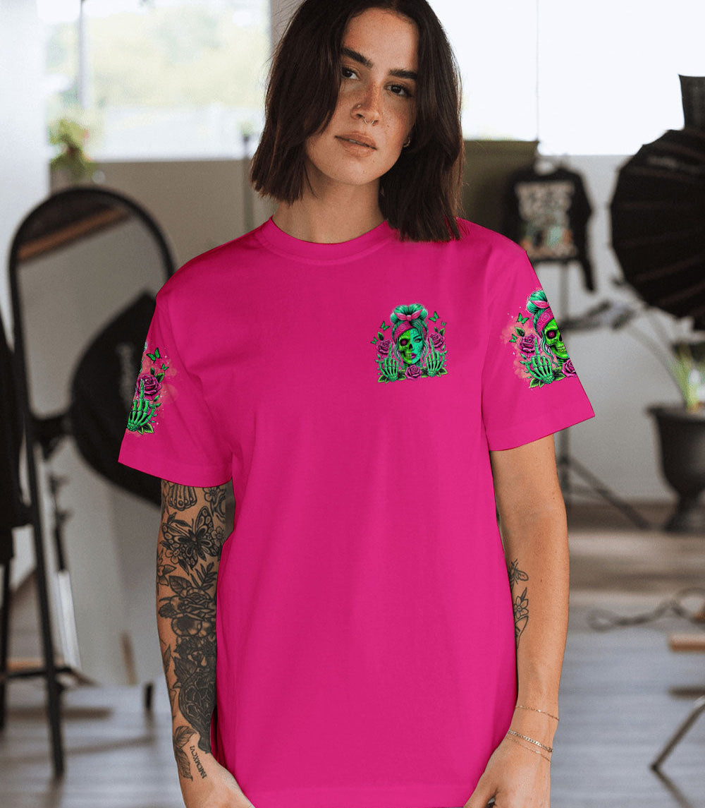 HOW HEARTLESS I CAN BE TATTOO SKULL MESSY BUN ALL OVER PRINT - TLTR0303251