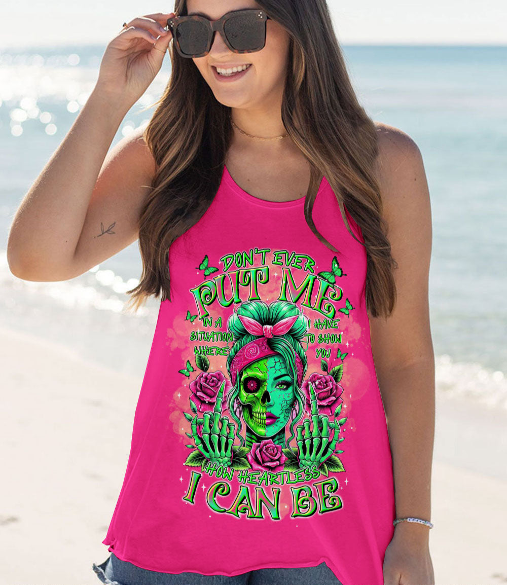 HOW HEARTLESS I CAN BE TATTOO SKULL MESSY BUN ALL OVER PRINT - TLTR0303251