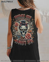JUDGE ME WHEN SKULL MESSY BUN  ALL OVER PRINT   - TLTR0304251