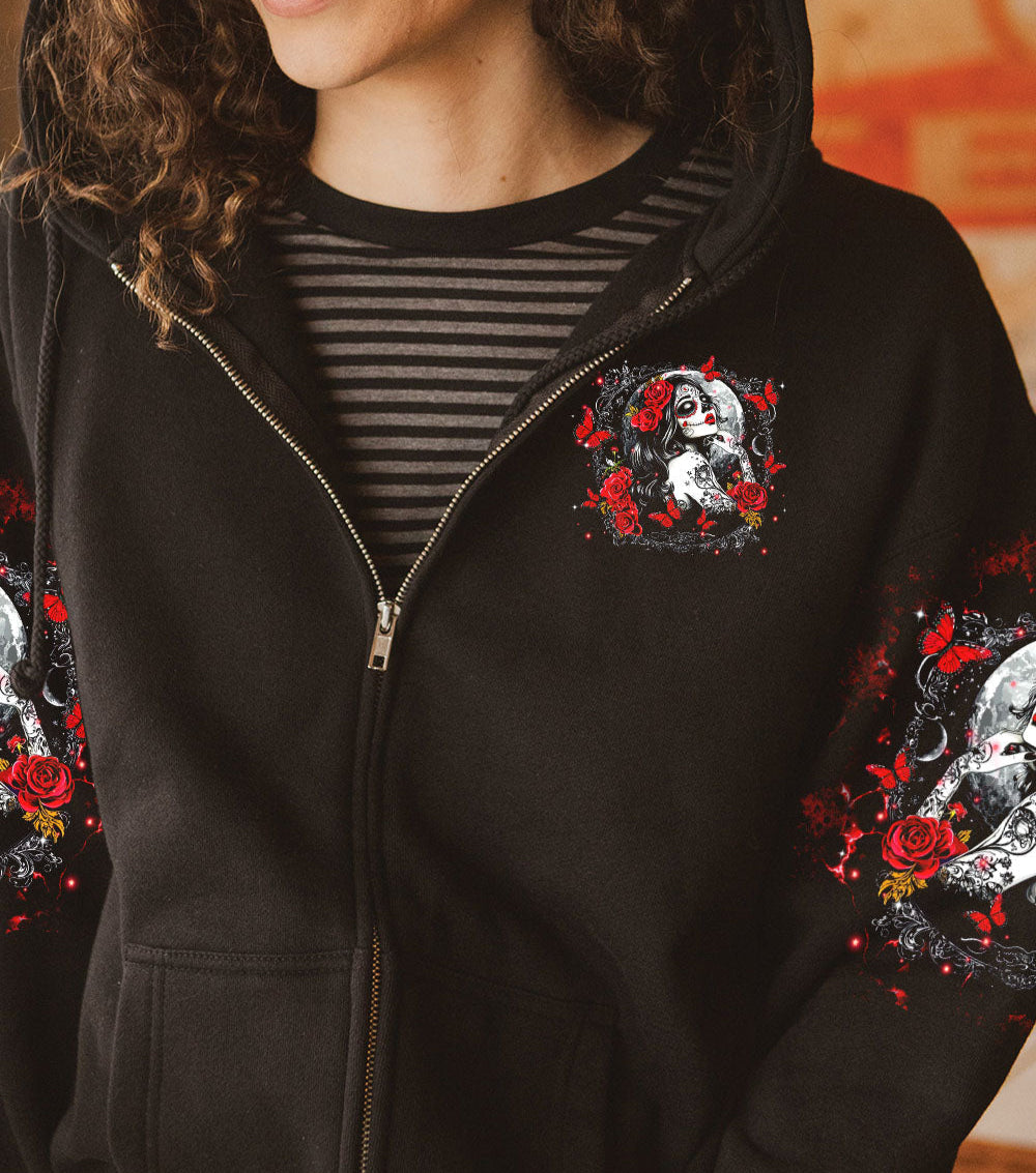 YES I'M A B BUT NOT YOURS SUGAR SKULL ALL OVER PRINT - TLTR0403251