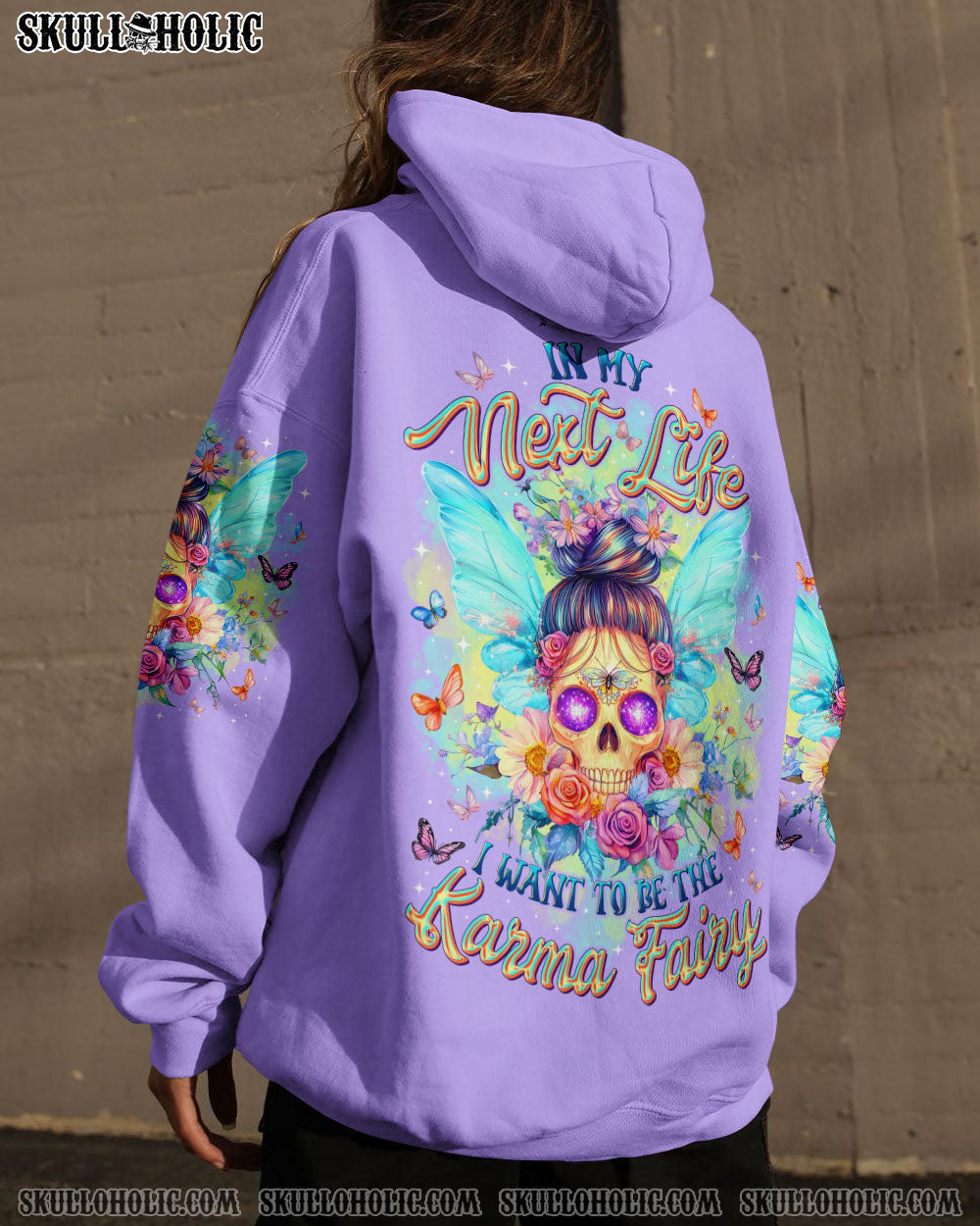 KARMA FAIRY SKULL MESSY BUN ALL OVER PRINT - TLTR0404252
