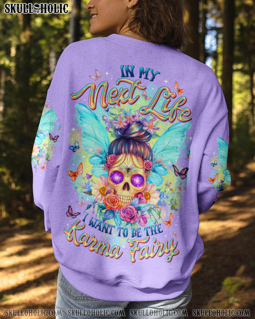 KARMA FAIRY SKULL MESSY BUN ALL OVER PRINT - TLTR0404252
