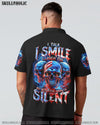 BE CAREFUL WHEN I'M SILENT 3 SKULLS ALL OVER PRINT - TLTR0407232