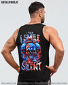 BE CAREFUL WHEN I'M SILENT 3 SKULLS ALL OVER PRINT - TLTR0407232