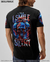 BE CAREFUL WHEN I'M SILENT 3 SKULLS ALL OVER PRINT - TLTR0407232