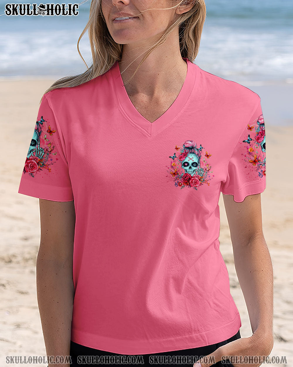YES I'M PRETTY SKULL MESSY BUN  ALL OVER PRINT - TLTR0605252