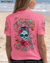 YES I'M PRETTY SKULL MESSY BUN  ALL OVER PRINT - TLTR0605252