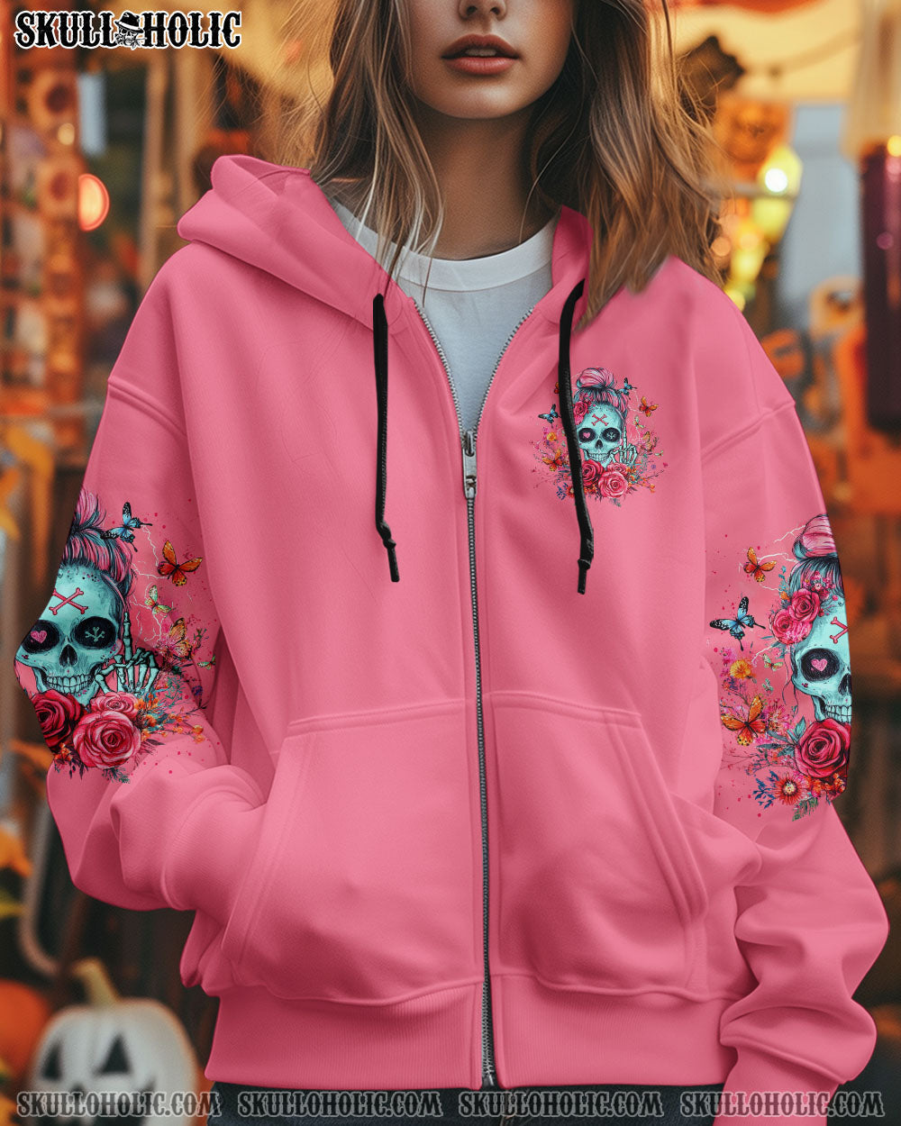 YES I'M PRETTY SKULL MESSY BUN  ALL OVER PRINT - TLTR0605252