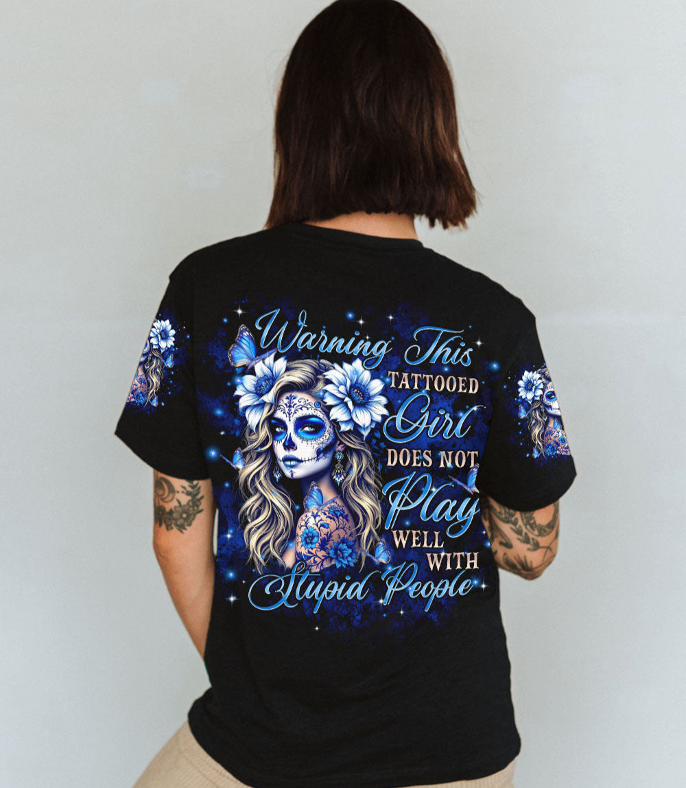 WARNING THIS TATTOOED GIRL ALL OVER PRINT  - TLTR0703252