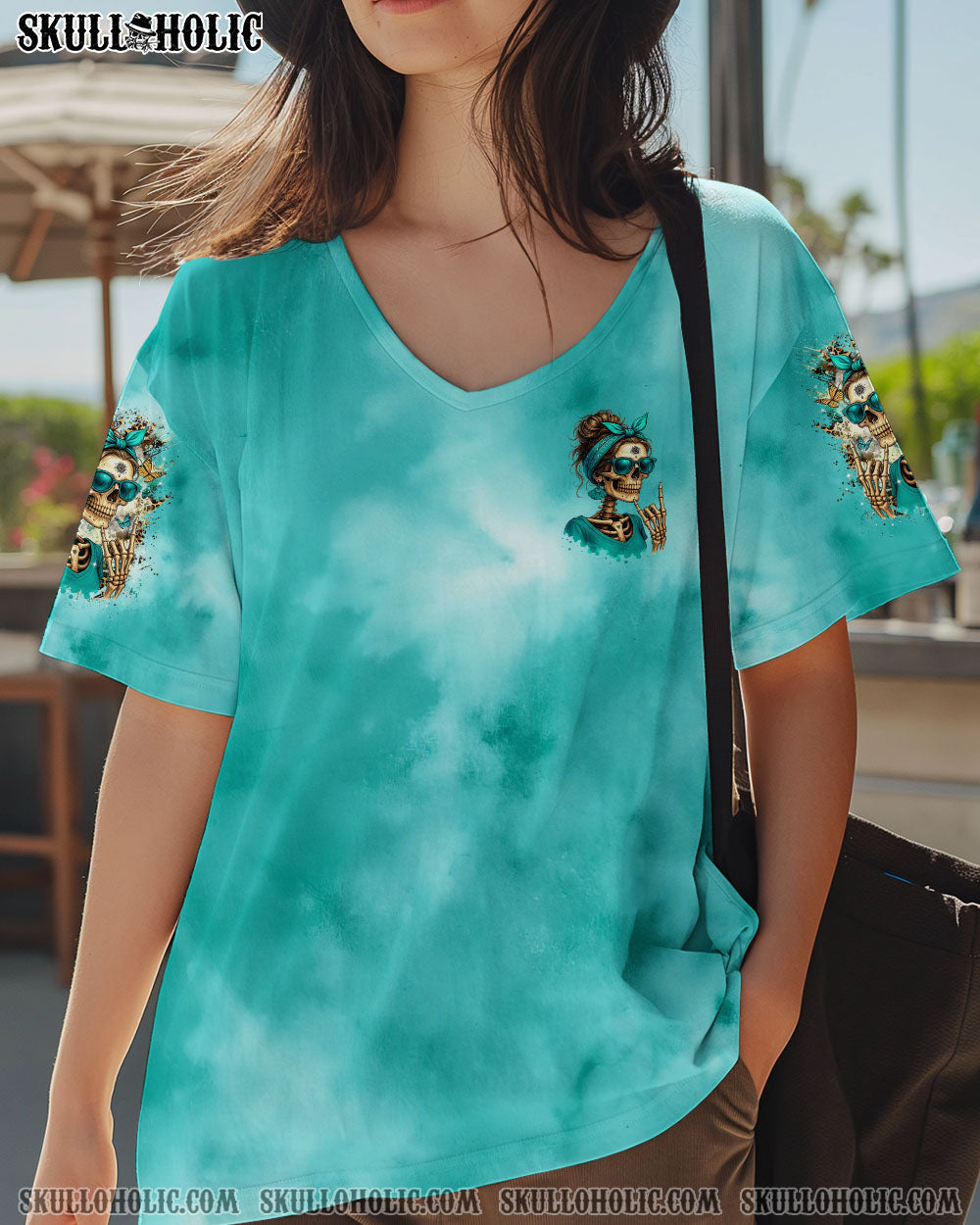I DO WHAT I WANT MESSY BUN SKULL ALL OVER PRINT  - TLTR0805252