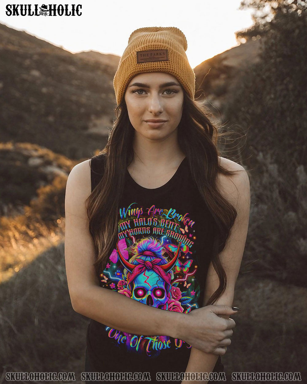 IT'S GOING TO BE ONE OF THOSE DAYS MESSY BUN SKULL ALL OVER PRINT   - TLTR1004251
