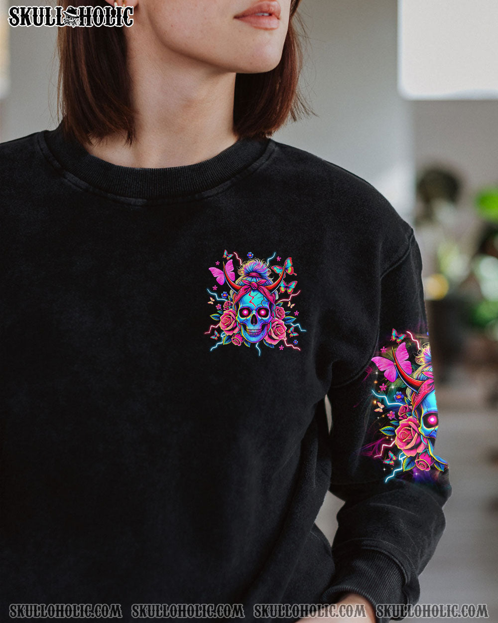 IT'S GOING TO BE ONE OF THOSE DAYS MESSY BUN SKULL ALL OVER PRINT   - TLTR1004251