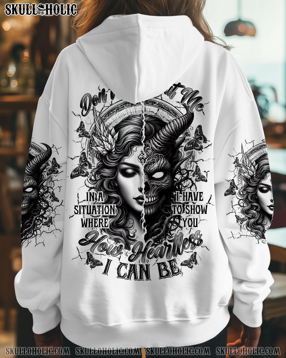 HOW HEARTLESS I CAN BE SKULL LADY DEMON ALL OVER PRINT -  TLTR1204251