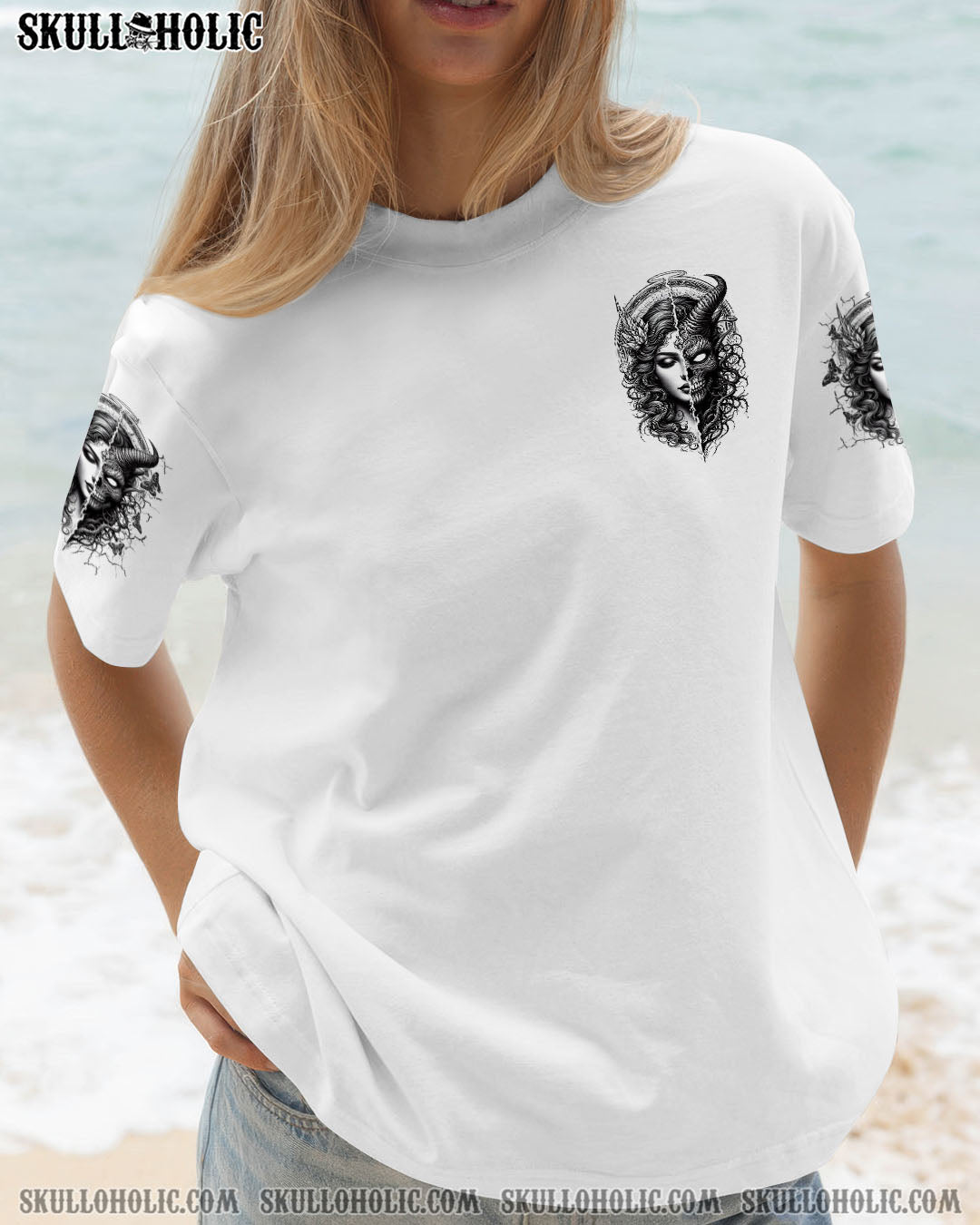 HOW HEARTLESS I CAN BE SKULL LADY DEMON ALL OVER PRINT -  TLTR1204251