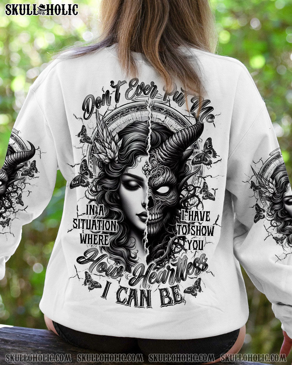 HOW HEARTLESS I CAN BE SKULL LADY DEMON ALL OVER PRINT -  TLTR1204251
