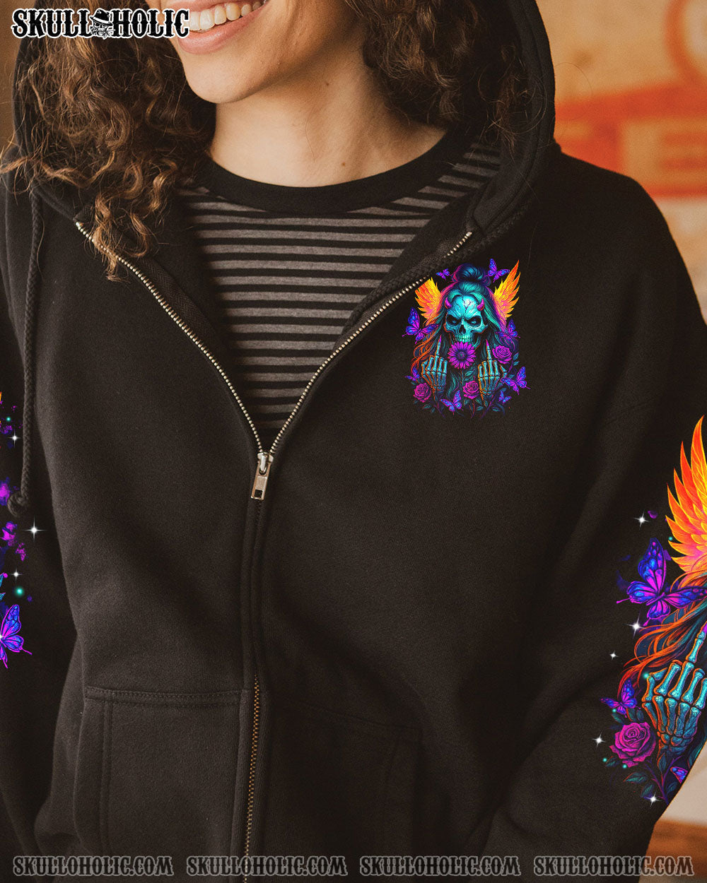 EVEN THE DEVIL ON MY SHOULDER SKULL ALL OVER PRINT   - TLTR1404251