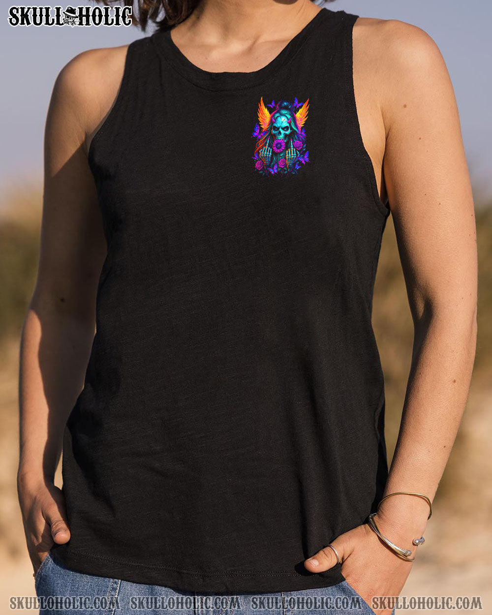 EVEN THE DEVIL ON MY SHOULDER SKULL ALL OVER PRINT   - TLTR1404251