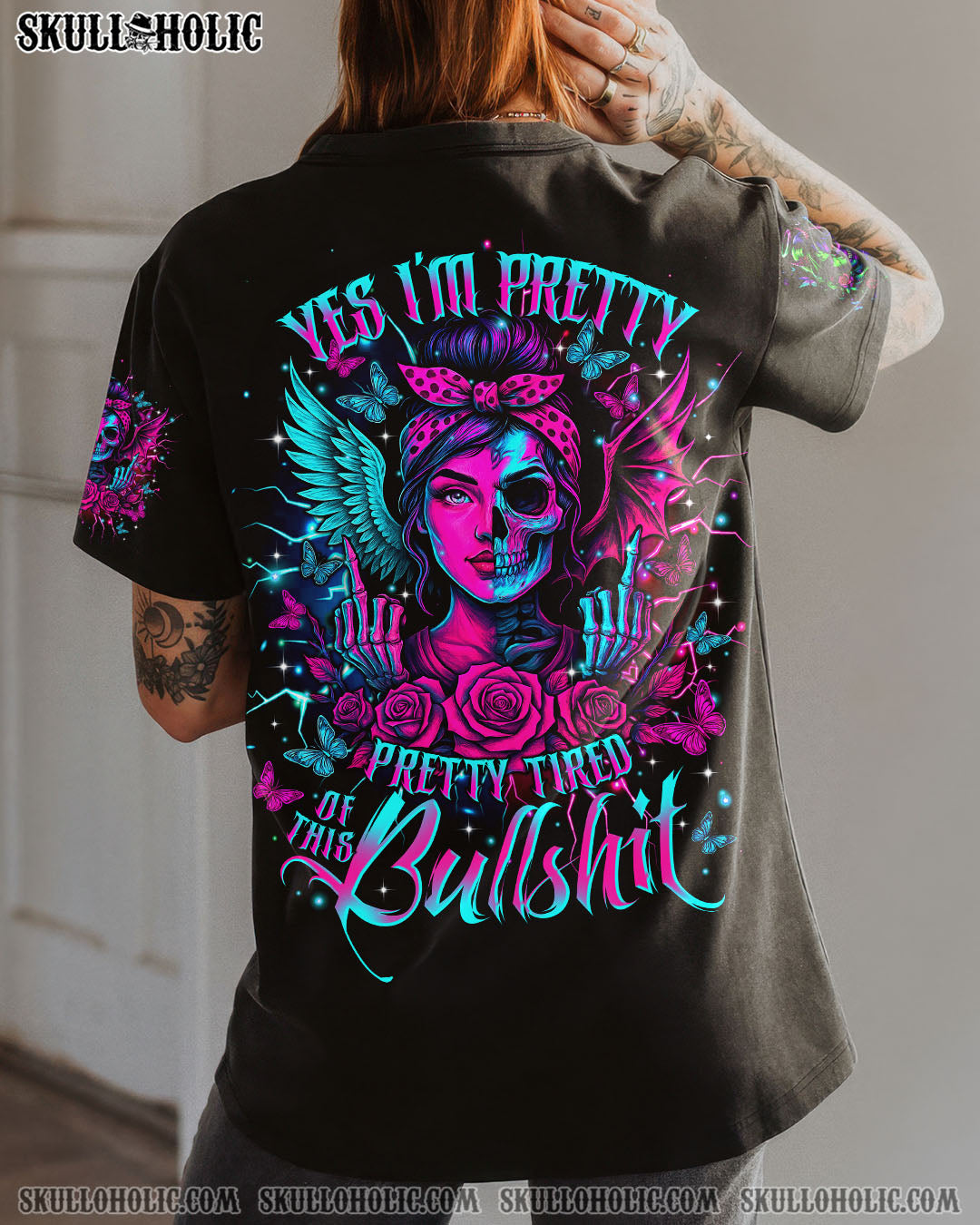 YES I'M PRETTY SKULL ALL OVER PRINT - TLTR1604252