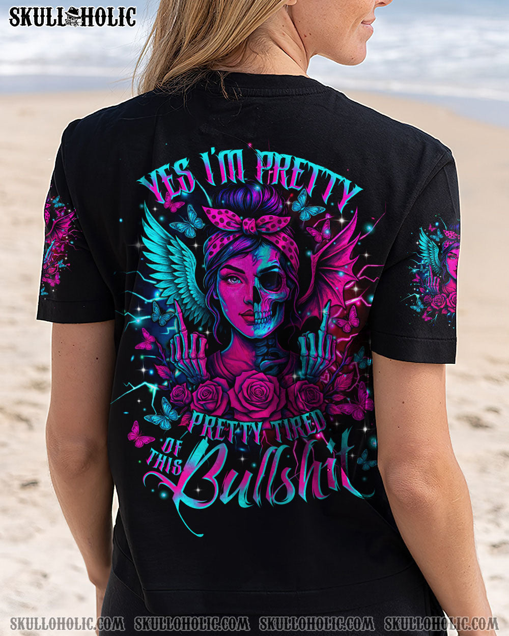 YES I'M PRETTY SKULL ALL OVER PRINT - TLTR1604252