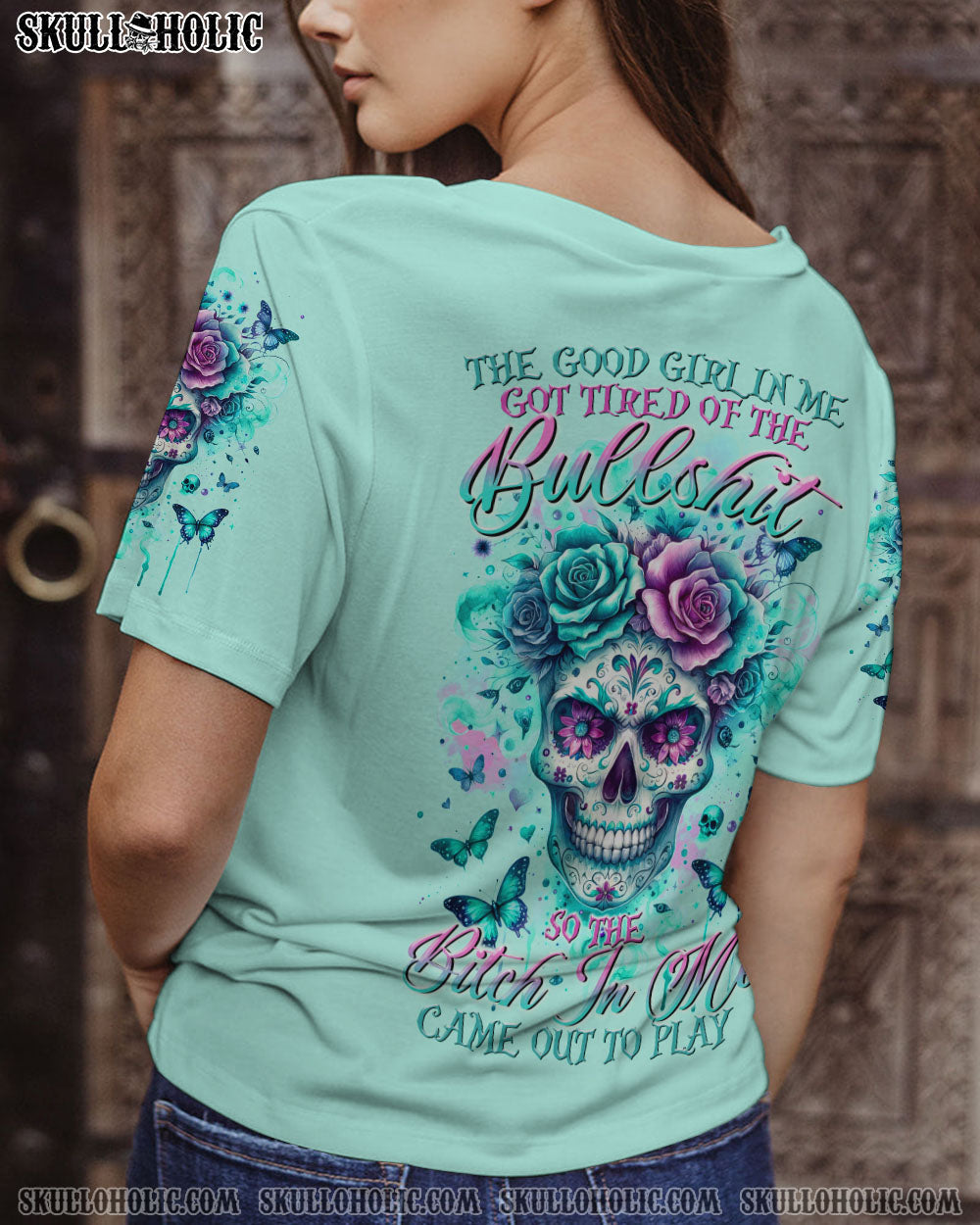 THE GOOD GIRL IN ME SUGAR SKULL ALL OVER PRINT - TLTR1611231