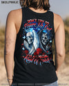 DON'T TRY TO FIGURE ME OUT SKULL ANGEL DVIL ALL OVER PRINT  -  TLTR1704253