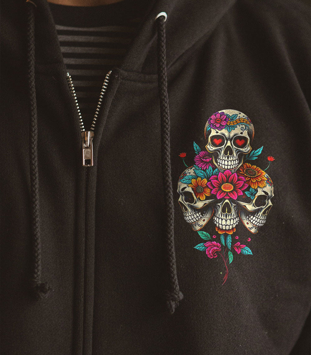 STUCK BETWEEN IDK IDC AND IDGAF SKULL ALL OVER PRINT - TLTR2103251