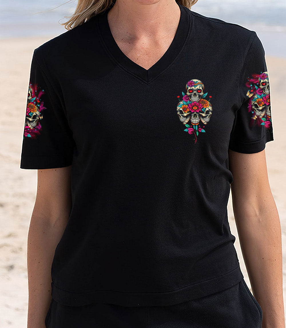 STUCK BETWEEN IDK IDC AND IDGAF SKULL ALL OVER PRINT - TLTR2103251