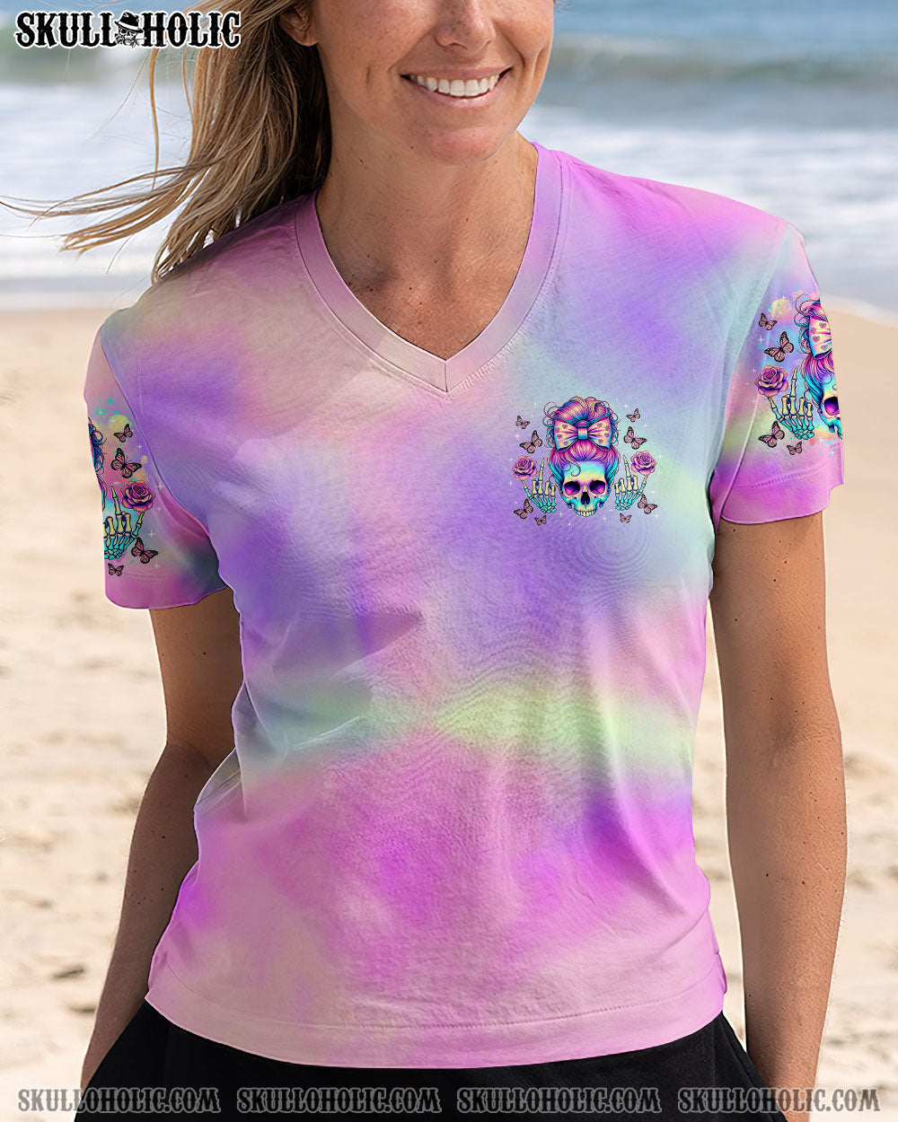 YES I AM A B YES I SPEAK MY MIND SKULL MESSY BUN ALL OVER PRINT - TLTR2403253
