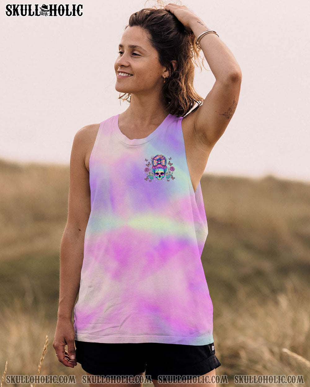 YES I AM A B YES I SPEAK MY MIND SKULL MESSY BUN ALL OVER PRINT - TLTR2403253