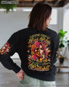 BEHIND EVERY BAD B MESSY BUN SKULL ALL OVER PRINT - TLTR2503254