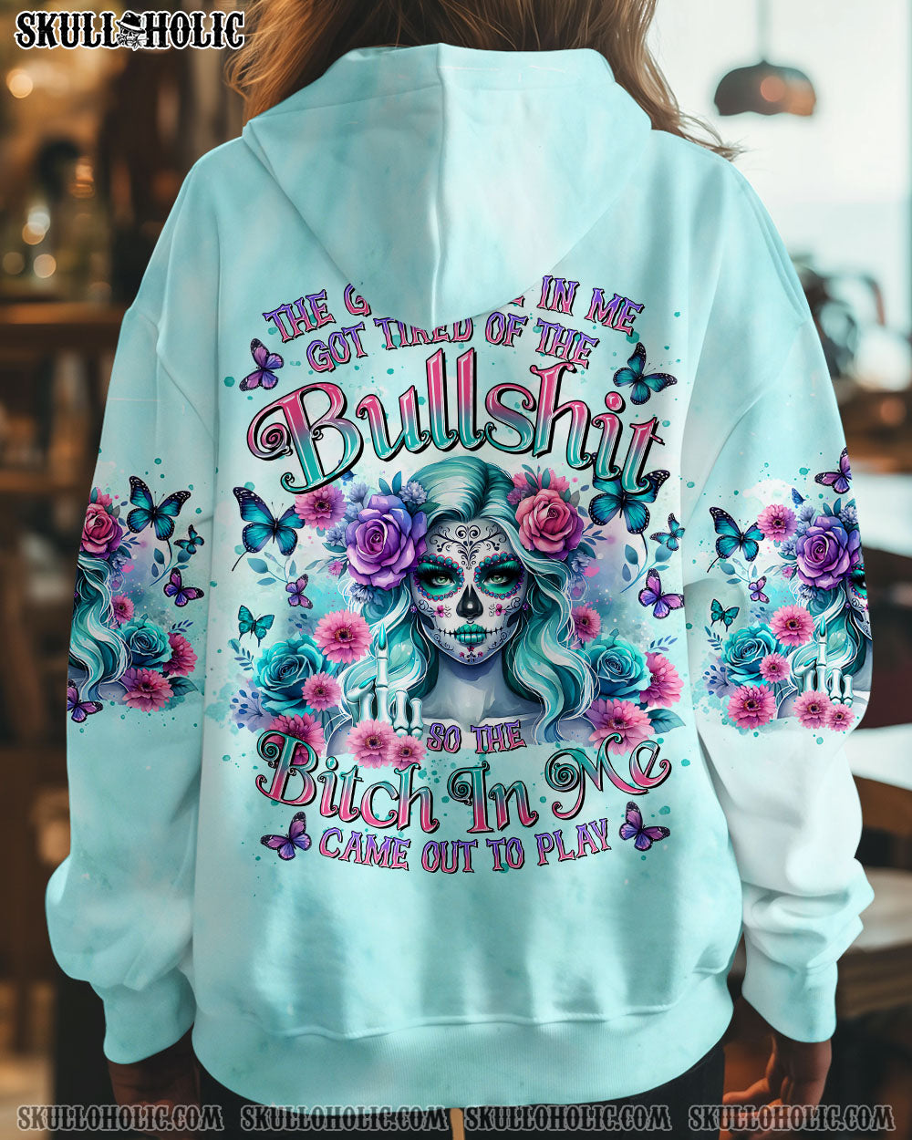 THE GOOD GIRL IN ME GOT TIRED SKULL LADY ALL OVER PRINT  - TLTR2603252