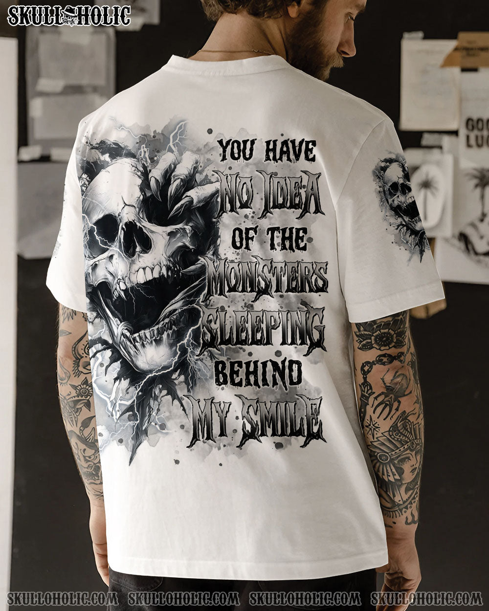 THE MONSTERS SLEEPING BEHIND MY SMILE SKULL ALL OVER PRINT  - TLTR2603253