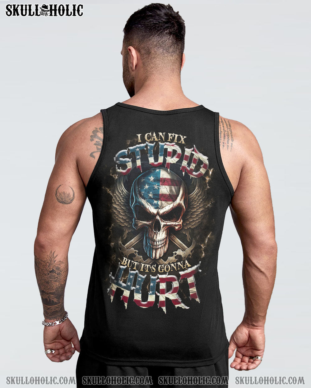 I CAN FIX STUPID BUT IT'S GONNA HURT SKULL ALL OVER PRINT - TLTR2609232
