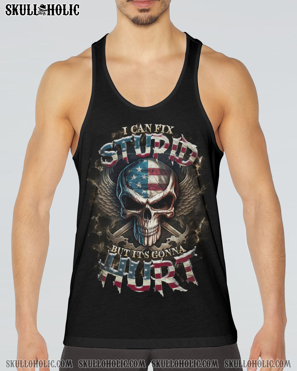 I CAN FIX STUPID BUT IT'S GONNA HURT SKULL ALL OVER PRINT - TLTR2609232