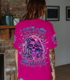 I DON'T CARE WHAT YOU THINK OF ME SKULL MESSY BUN ALL OVER PRINT - TLTR2702251