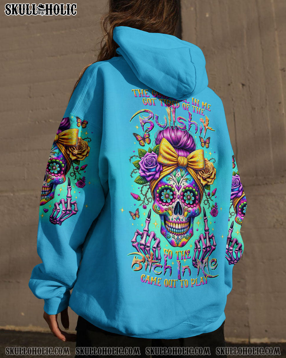 THE GOOD GIRL IN ME SUGAR SKULL ROSE ALL OVER PRINT - TLTR2911235