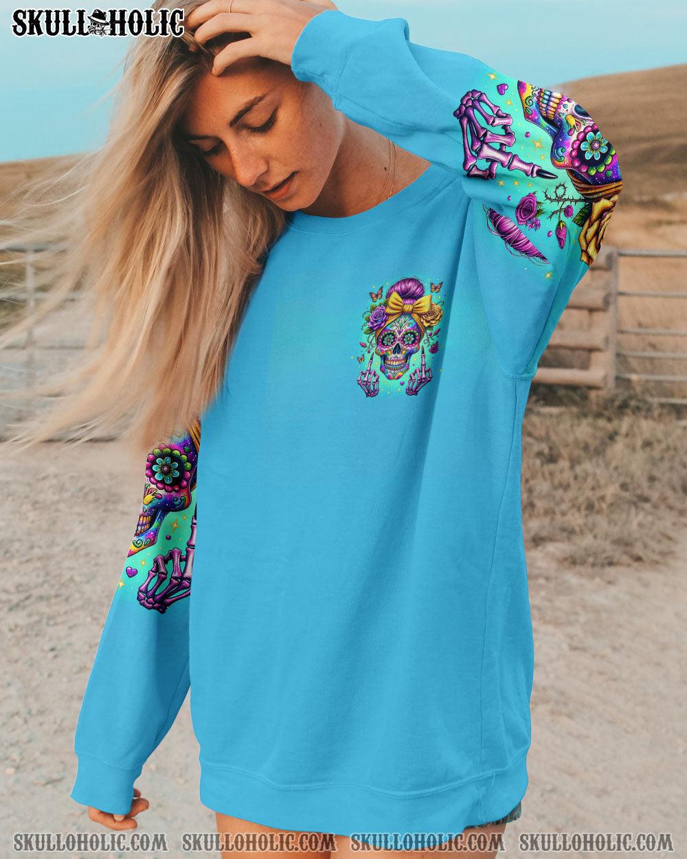 THE GOOD GIRL IN ME SUGAR SKULL ROSE ALL OVER PRINT - TLTR2911235