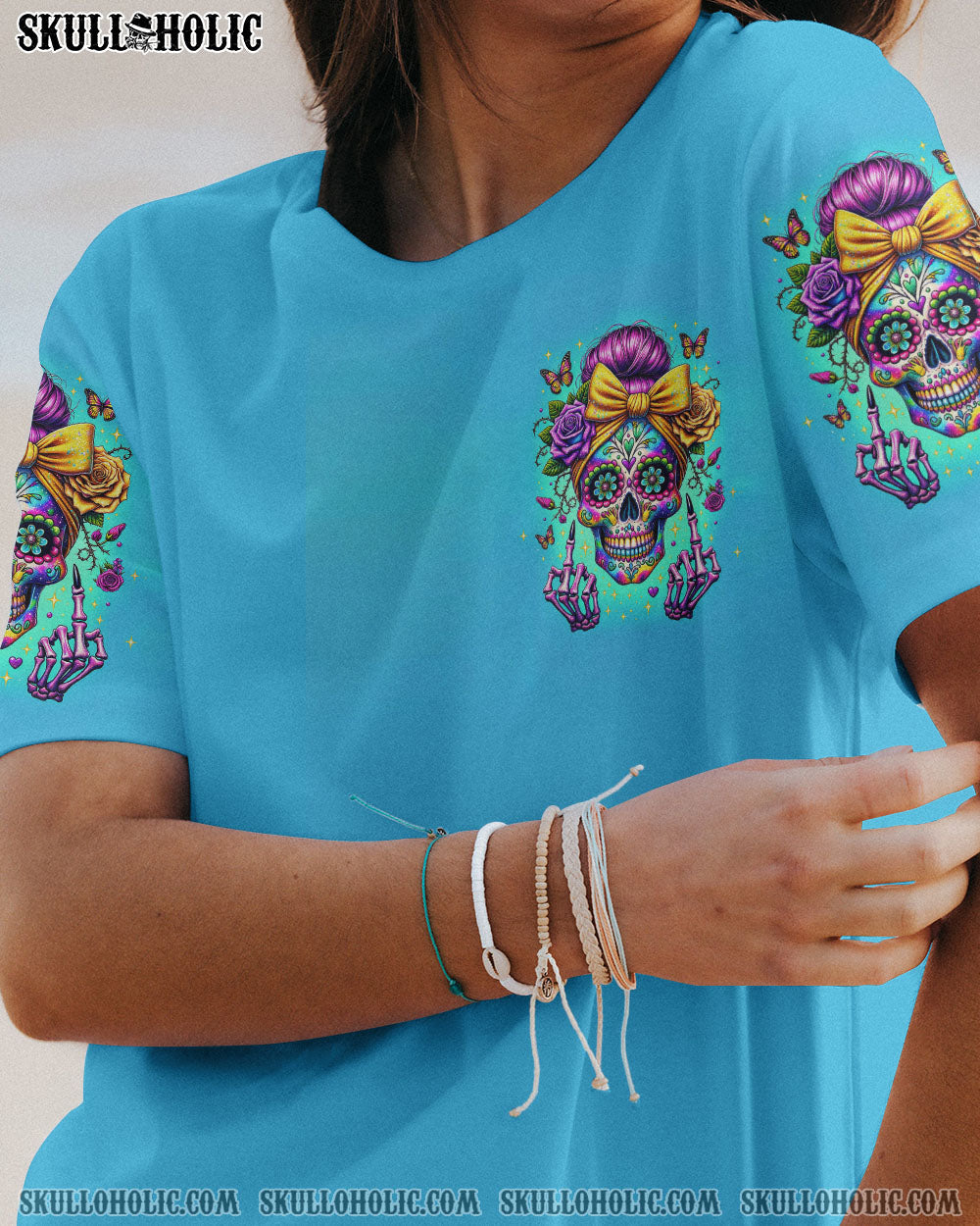 THE GOOD GIRL IN ME SUGAR SKULL ROSE ALL OVER PRINT - TLTR2911235