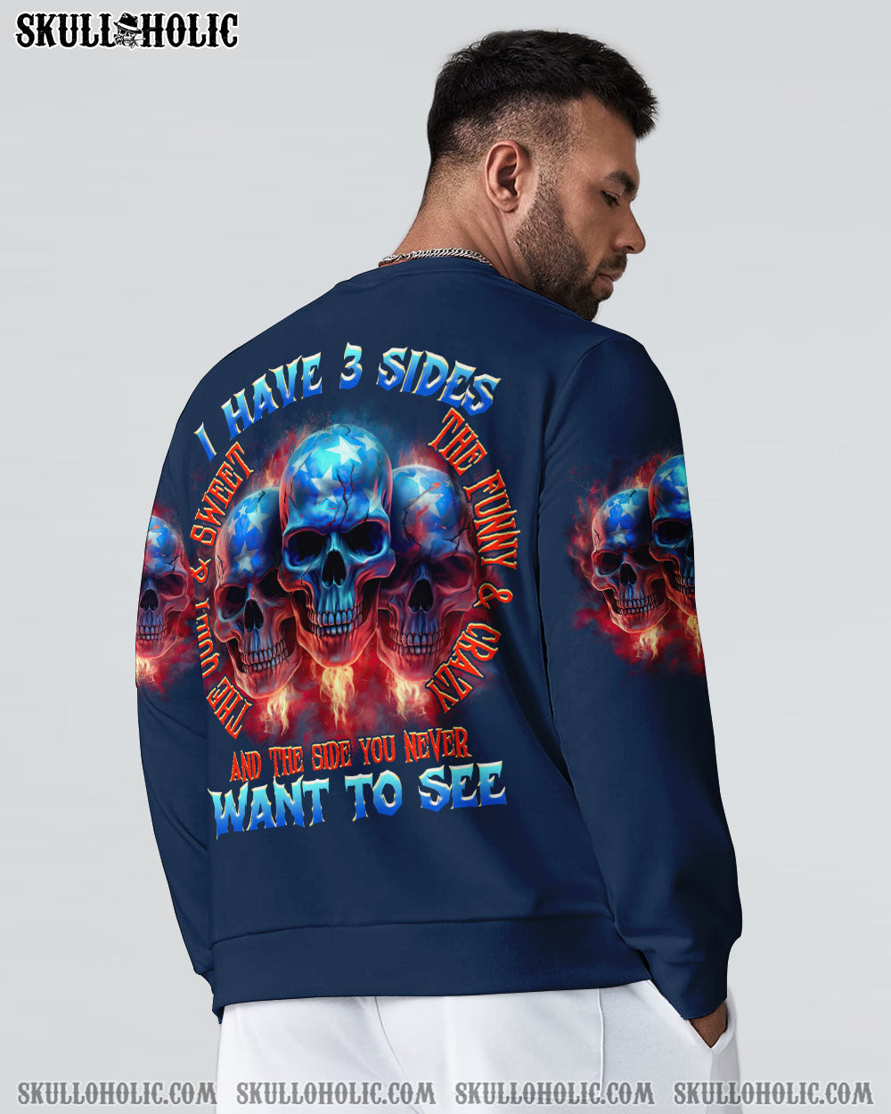 I HAVE 3 SIDES SKULLS FLAG ALL OVER PRINT - TLTR3006234