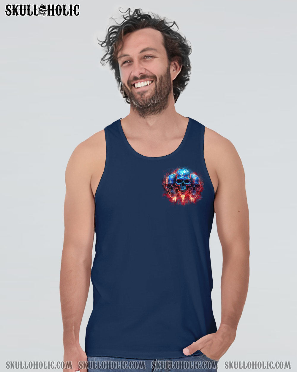 I HAVE 3 SIDES SKULLS FLAG ALL OVER PRINT - TLTR3006234