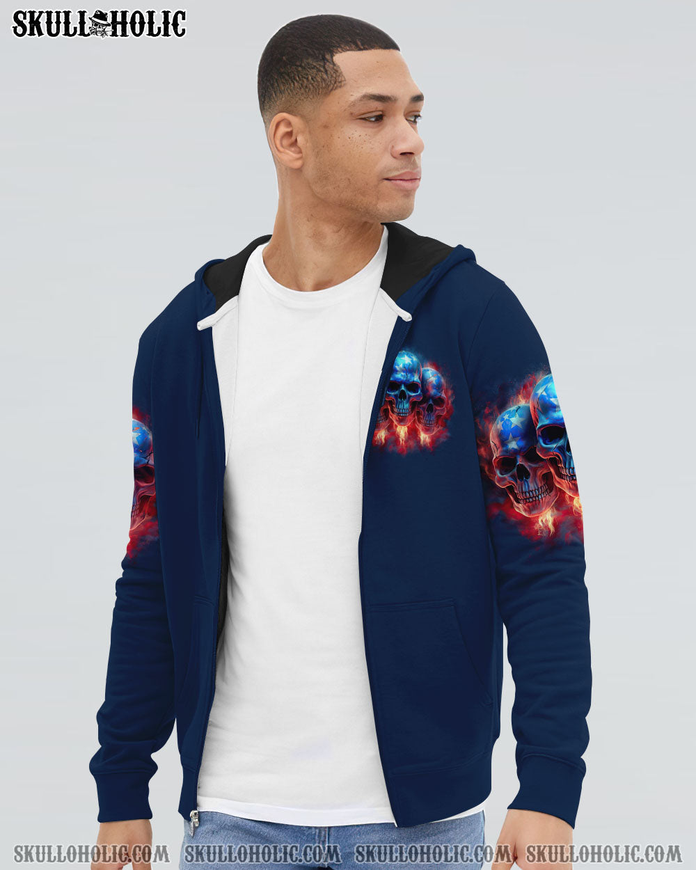 I HAVE 3 SIDES SKULLS FLAG ALL OVER PRINT - TLTR3006234